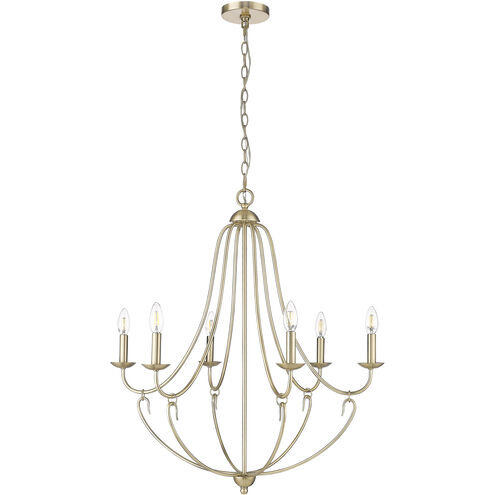 Eisley 6 Light 28.5 inch Modern Gold Chandelier Ceiling Light